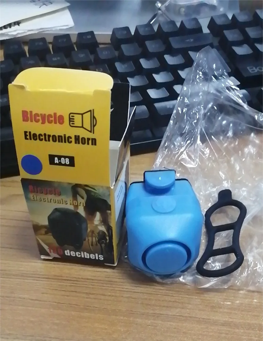 Klaxon Electronique Puissant Pour Velo - 5 Sonneries - 130dB - Bleu