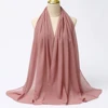 Foulard Hijab en mousseline de soie pour Femme, voile musulman ramadan ,hijab femme musulman,foulard musulmane pour femme, foulard mousseline en Jersey doux de haute qualité hijab islam voile femme musulman,70*180cm
