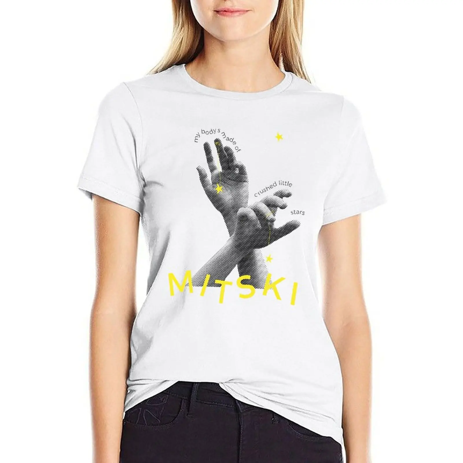 

Mitski T-shirt plus size tops korean fashion summer clothes for Women