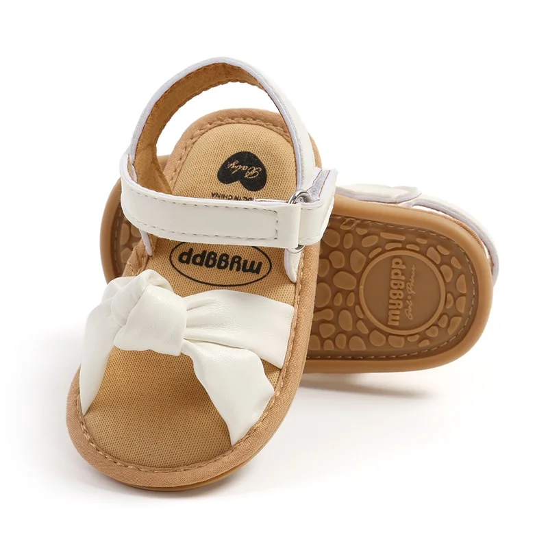 Baby Girls Open Toe Sandals Summer Knotted Twist Soft Non-slip Walking Shoes Cute Toddler Newborn Infant Shoes Sandals