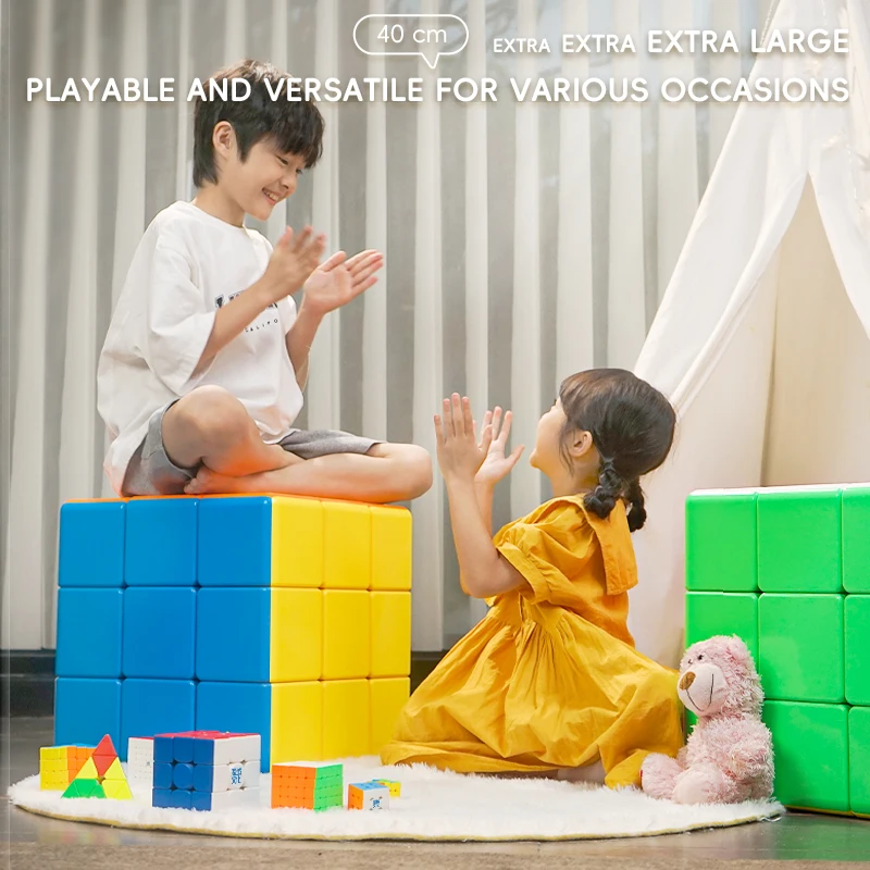 Moyu 40cm Big Magic cube Cubing 3x3x3 Magic Stickerless 3 Layers Speed Magic Cube Professional Puzzle Toys 4