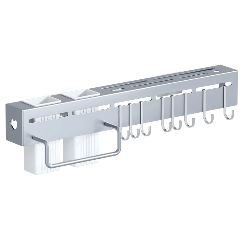Kitchen Knife Rack Wall-Mounted Detachable Stainless Steel Storage With Brackets And Hooks knife holder