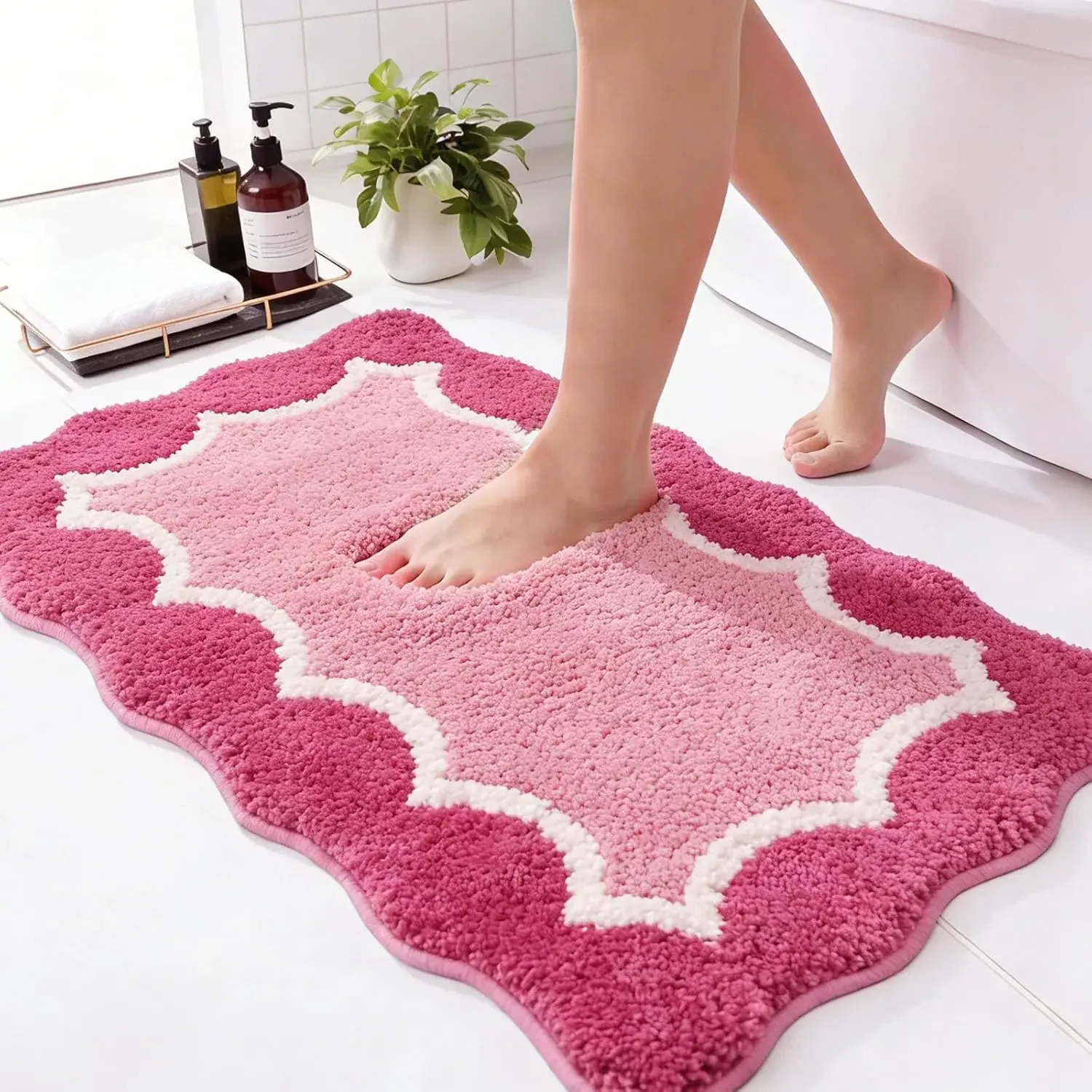 Cute cartoon bath mat with vibrant colors, ultra-absorbent and non-slip design.