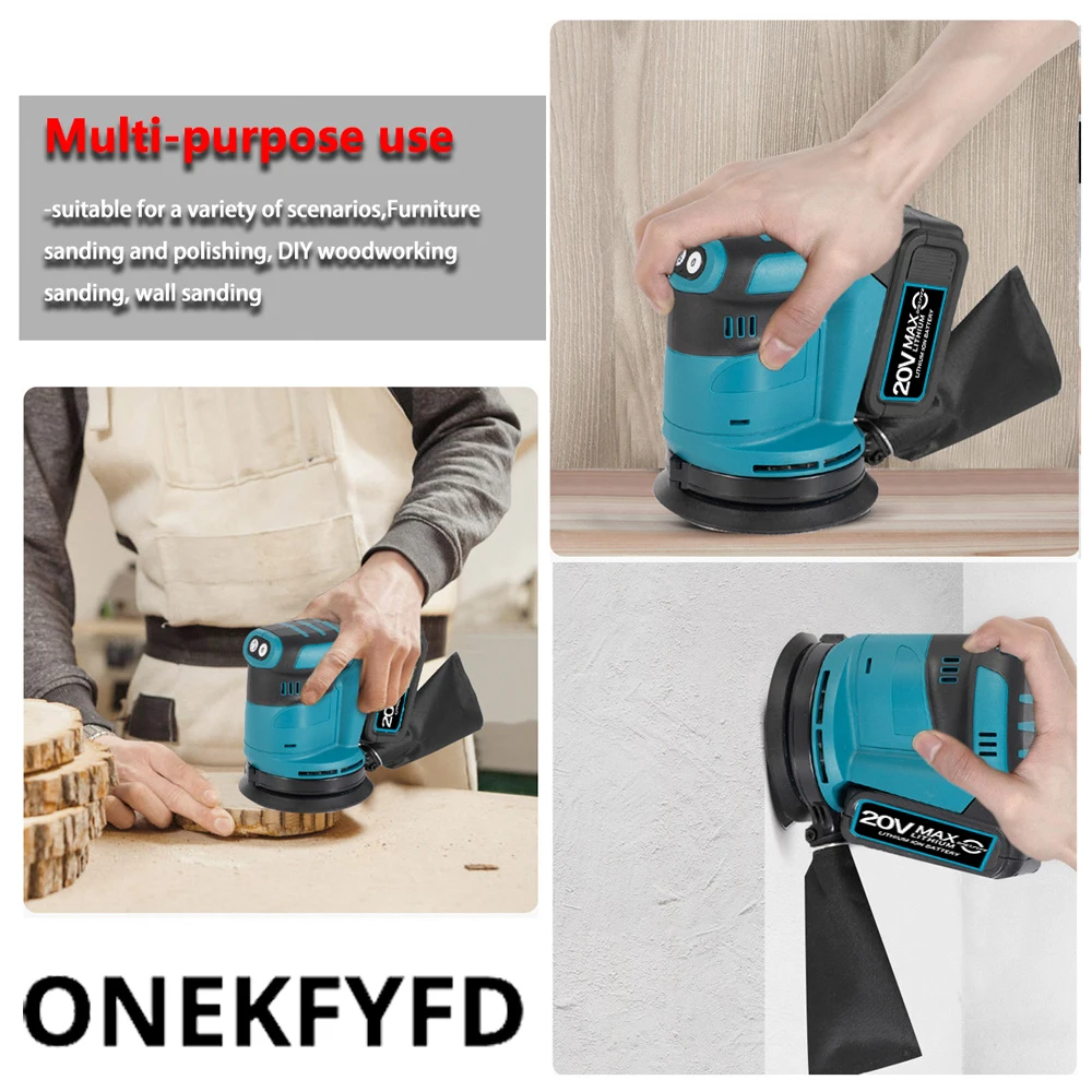 3 Speed Cordless Random Orbital Sander Wood Grinder Polishing Electric Grinding Sandpaper Makita 18V Battery cordless sander,cordless grinder