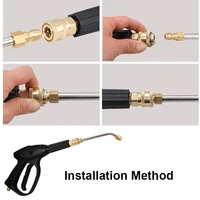 High Pressure Cleaning Machine Car Wash Water Gun Extension Rod Elbow Nozzle Cleaning Fan-shaped Air Conditioning Car Parts 2