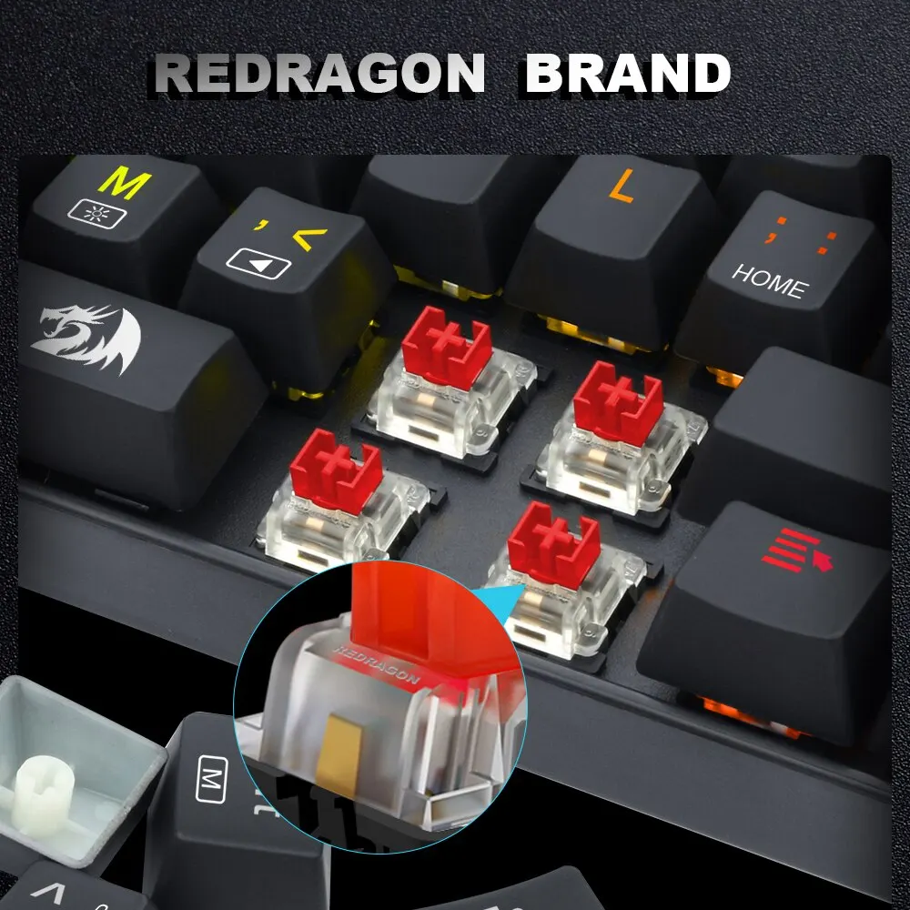 รูปสินค้า สวิตช์ RGB MX 3Pin สำหรับคีย์บอร์ดเกมมิ่ง สัมผัสเงียบ หลายสี
