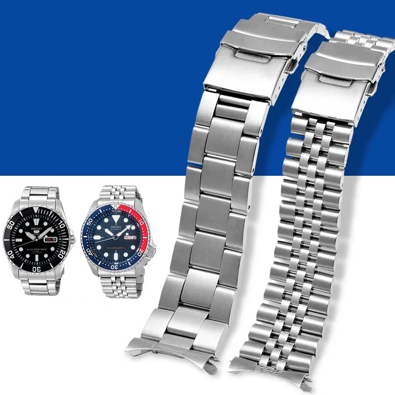 Высококачественная Нержавеющая Сталь Для Seiko 5 Water Ghost SKX007 SKX009 | SKX175 | SKX173 Casio MTP-1374 1375 мужской браслет 20 мм 22 мм