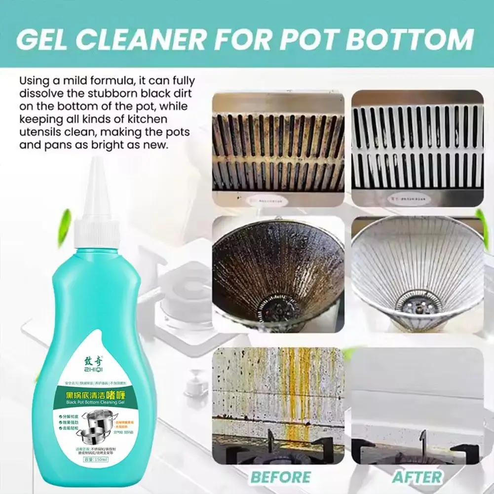 Gel Pot Bottom Black Remover Heavy Oil Stains Black Pot Descaler Stainless Steel Bottom Scale Cleaner Cookware