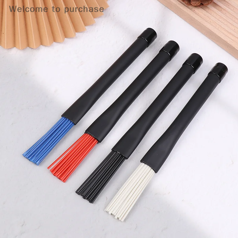 2Pcs/Pair Nylon Jazz Brush For Drumstick Broom Rubber Percussion With Handle Brush For Drum Stick Bundle Brushes