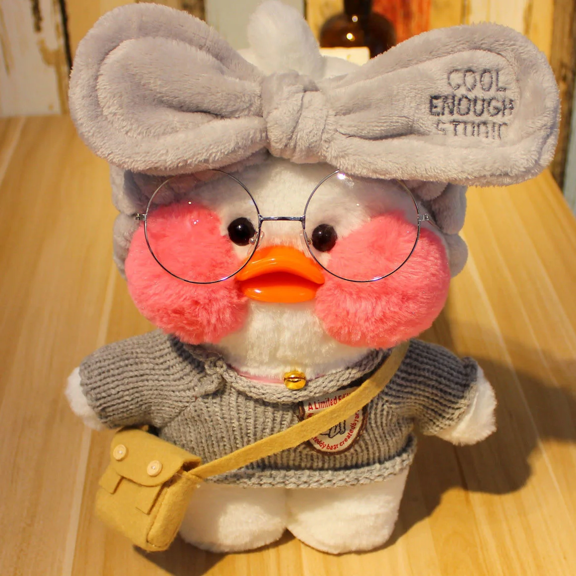 30cm White LaLafanfan Cafe Duck Plush Toy Cartoon Cute Duck Stuffed Doll Soft Animal Dolls Kids Toys Birthday Gifts For Children