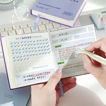 Agenda in Pelle da 10.000 Ore, Tracker per l'Autodisciplina, Taccuino Tascabile Portatile, Diario Quadrato, Libro per Pianificazione Giornaliera e Settimanale
