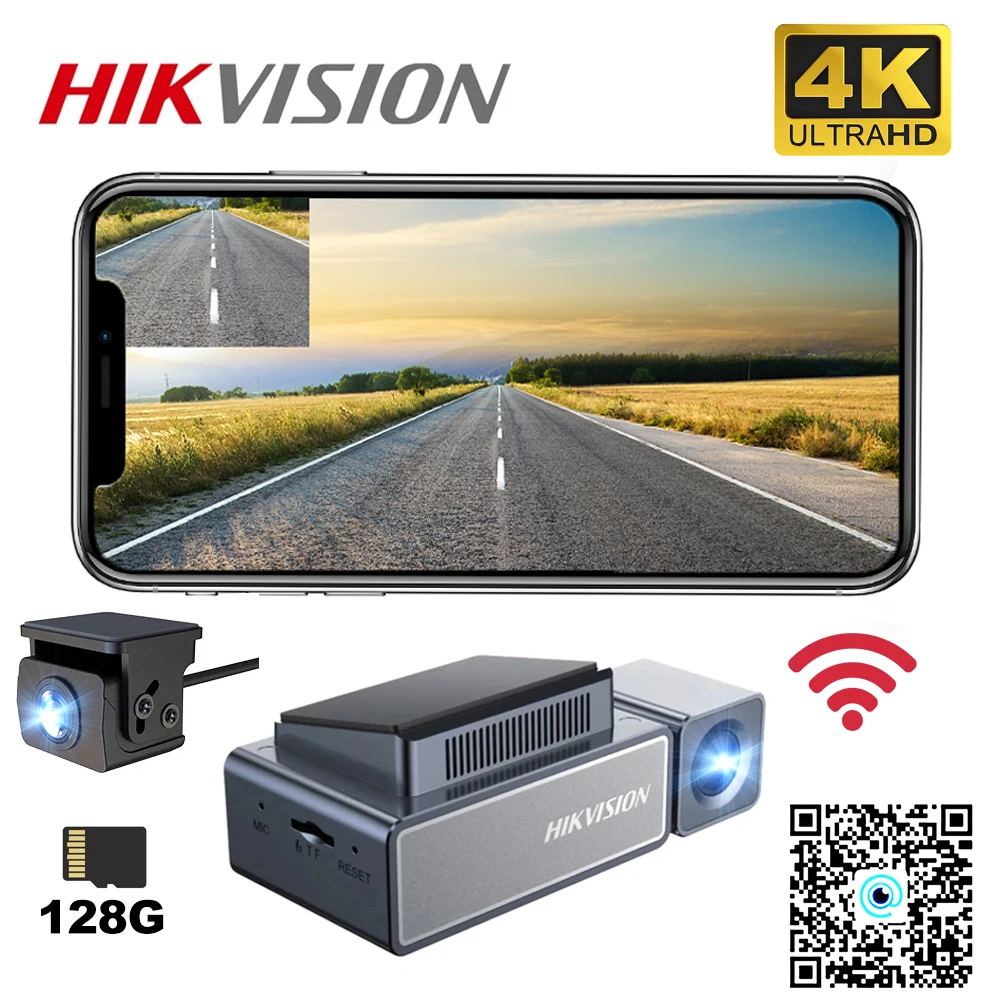 4K UHD Dash Cam with 2K Rear Camera