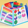 Children Magnetic Fraction Learning Math Toys Wooden Fraction Book Set Parish Teaching Aids Arithmetic Learning Educational Toys 1