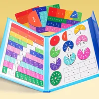 Children Magnetic Fraction Learning Math Toys Wooden Fraction Book Set Parish Teaching Aids Arithmetic Learning Educational Toys 1