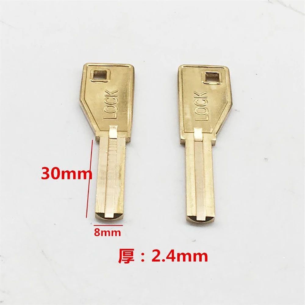 Full copper handle fingerprint lock double leaf key blank 10PCS