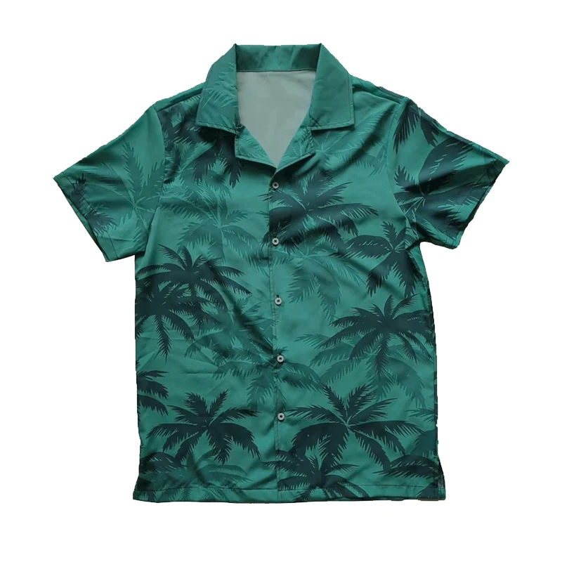 Men Holiday Casual Summer Shirts Cool Breathable Hawaiian Oversized Game Cosplay Costumes casual short sleeved shirt short sleeved shirt hawaiian shirt