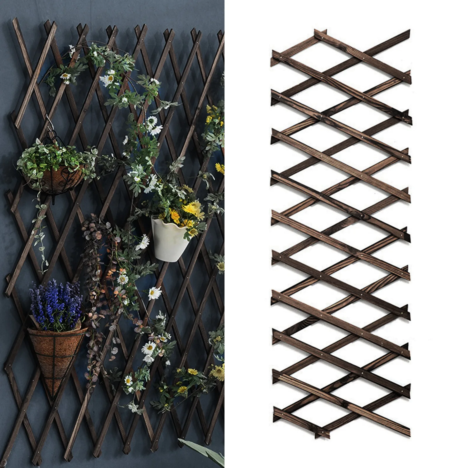 Plant Climb Hanging Frame Trellis Plant Support Fence Indoor Air Vertical Rack Wall Decor Garden