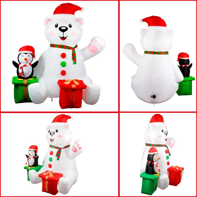 6FT Christmas Polar Bear Inflatable 5