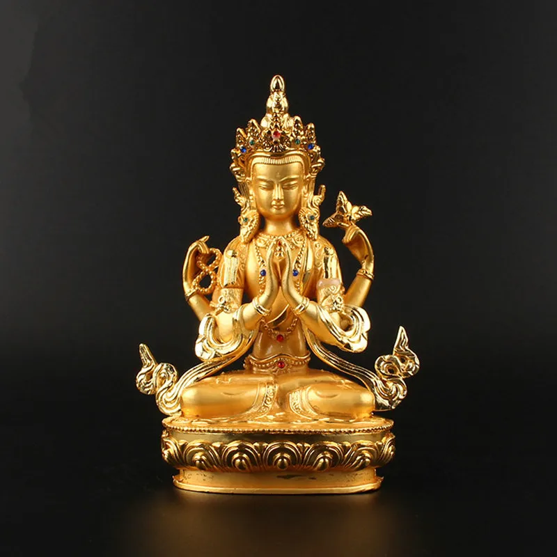 ブッダ像ー金張り Buddha StatueーGold Plated Full Gold Plated