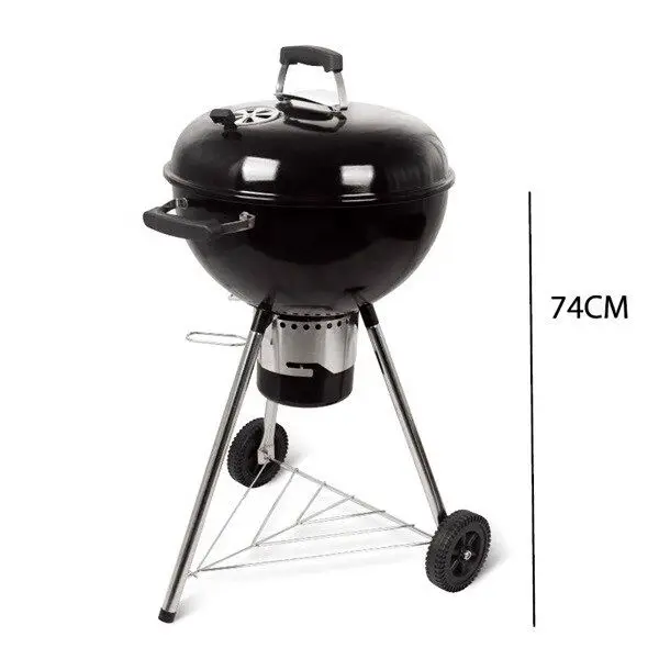 18 Inch Outdoor Portable Charcoal Barbeque Grill, Camping Kettle Charcoal Grill
