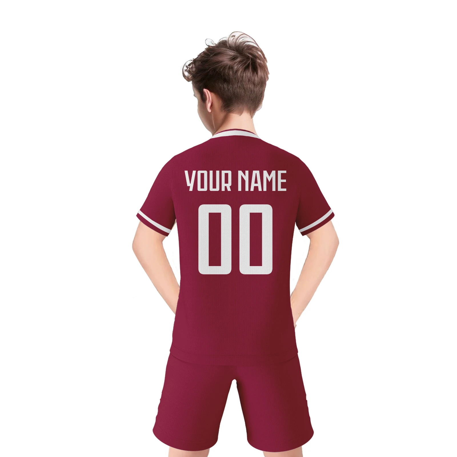 custom kids qatar soccer set personalized printed name number football jersey shorts kit boy girls school team uniform Custom Kids Qatar Soccer Set Personalized Printed Name Number Football Jersey Shorts Kit Boy Girls School Team Uniform 3