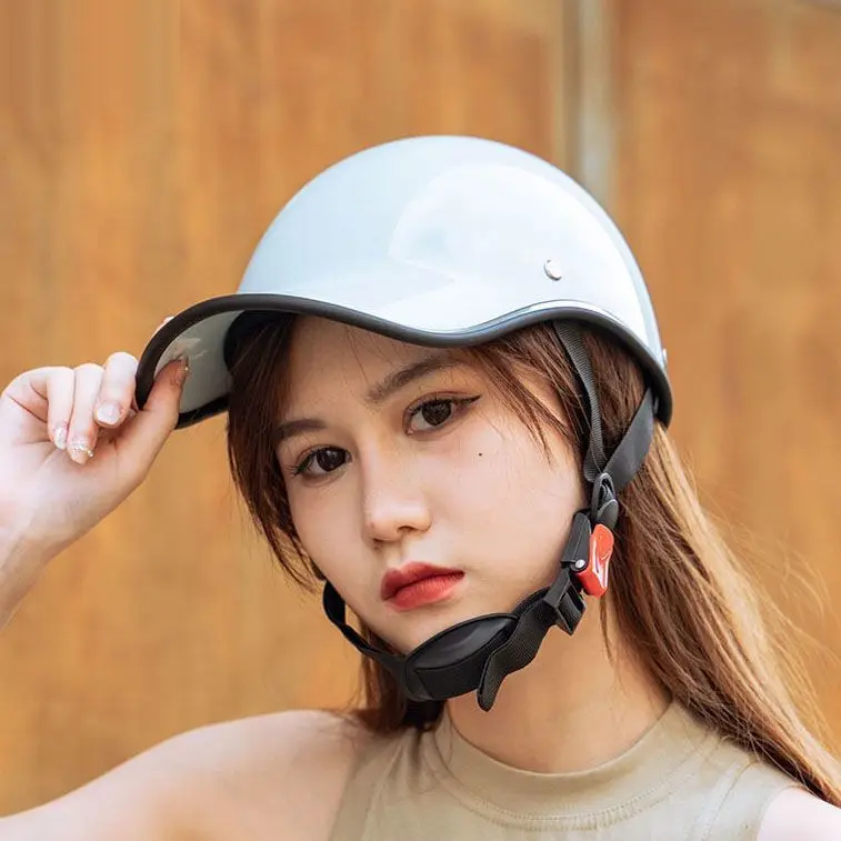 여름 사이클링 하프 헬멧 유니섹스 레트로 안전 차양 가벼운 자전거 모자 챙 얇은 스타일 피트니스 성인 헤드기어