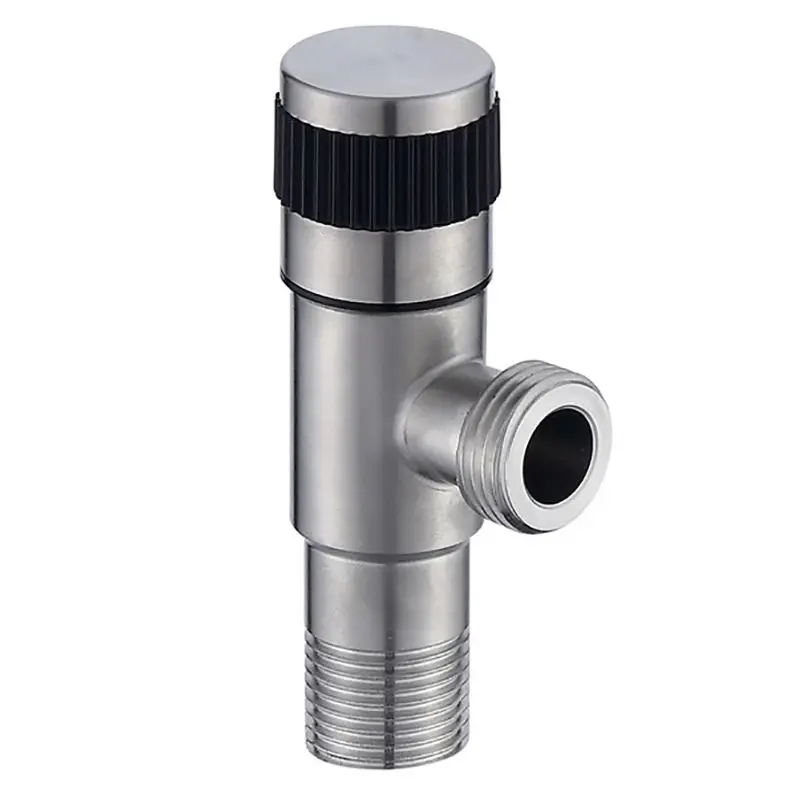 

304 Stainless Steel Angle Stop Valve Water Valve Shut Off Quarter Turn Water Sink Bathroom Toilet Kitchen Shower Plumbing DN15