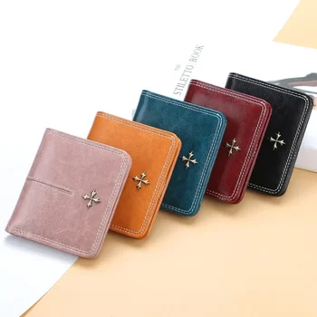 Ladies Wallets New Arrival Women Wallets Mini Card Holder PU Leather Short Desigh High Quality Female Coin Purse Holder Pocket 1