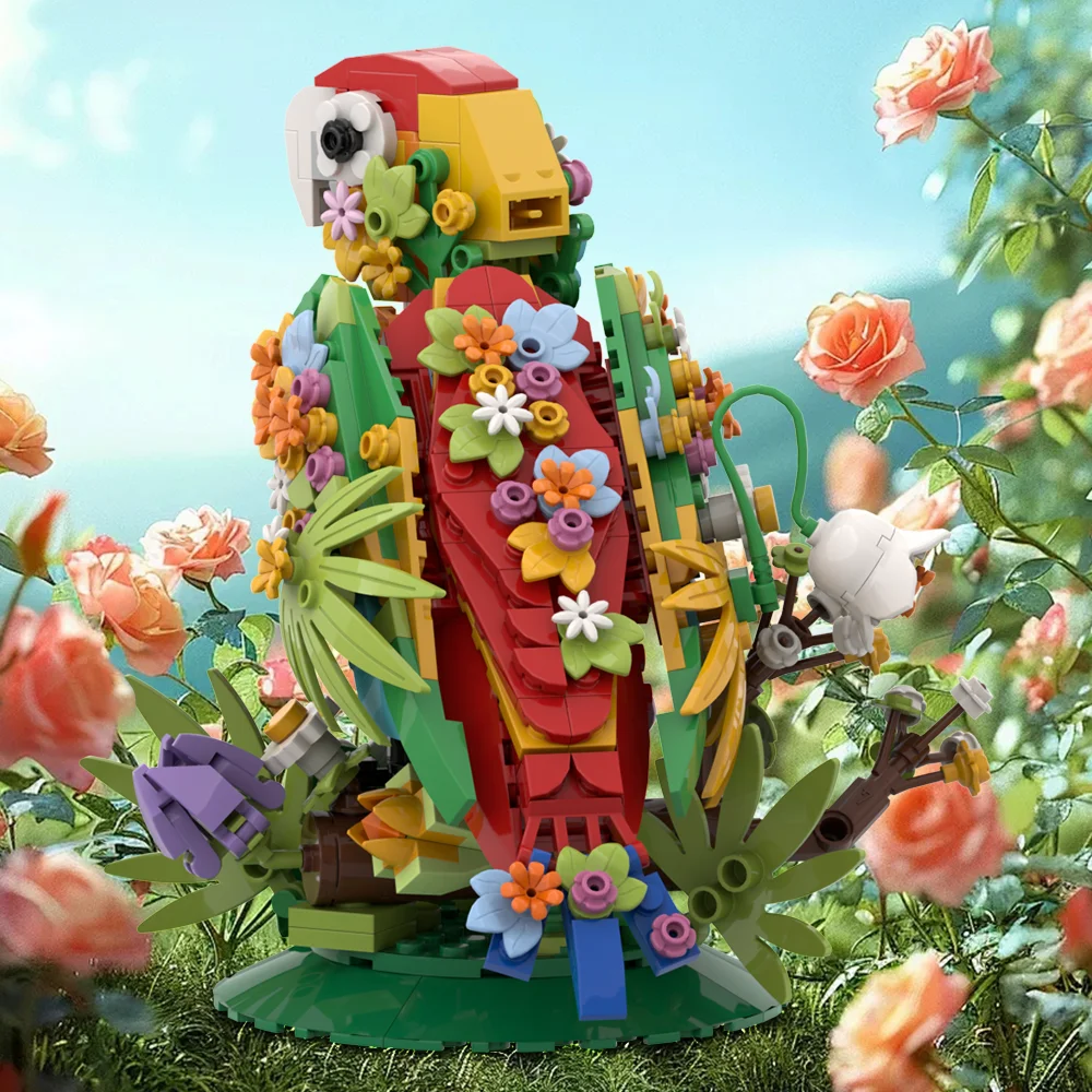 Moc Blumen Brid Modell Baustein Set DIY kreative Tier Ornamente dekorative zusammen gebaute Ziegel Spielzeug Kinder Geburtstags geschenk – Detail 9