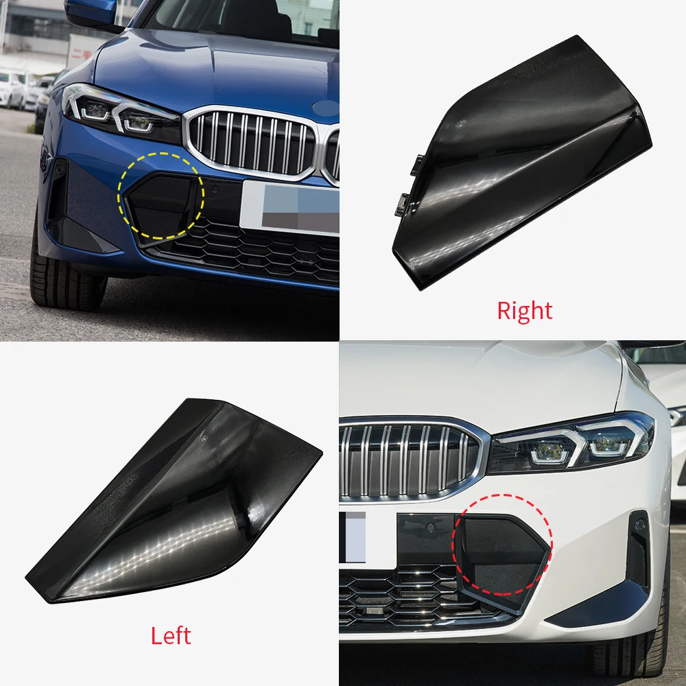 BMW G20 G21 M 스포츠 차량용 프론트 범퍼 견인 고리 커버 캡 블랙 (BMW 3 시리즈 2022-2024 320 323 325 330i 51118085456 용)