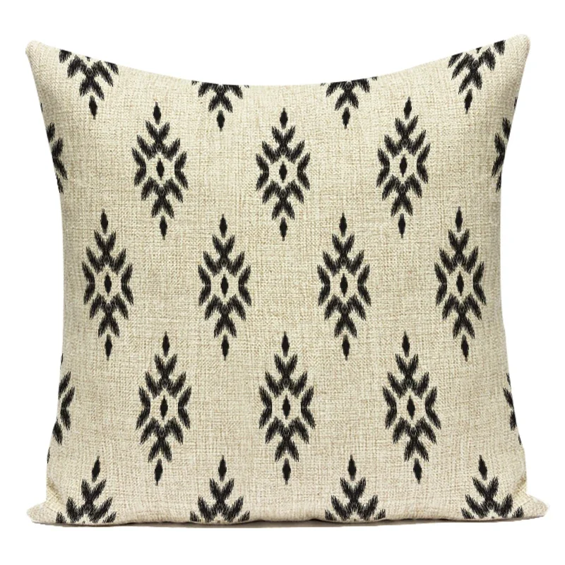 Vintage Boho Geometric Cotton Linen Decorative Throw Pillow Cover