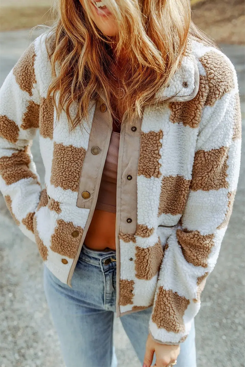 

2024 new hot fashion Wool sweatshirt women's plaid