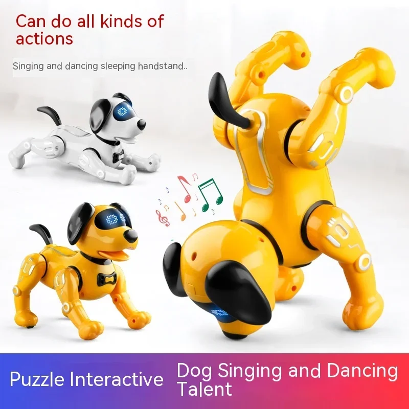 

Jjrc R19 Remote Control Intelligent Machine Dog Touch Sensing Singing And Dancing Inverted Stunt Toy Dog Electronic Pet