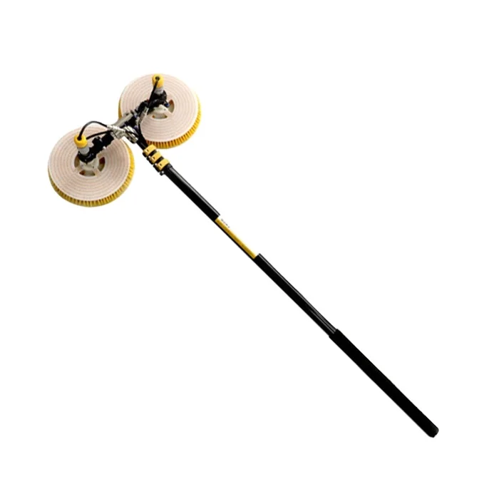 

Double Brush Head Rotating Solar Panel Brush with Adjustable Telescopic Rod