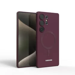 Premium Soft Silicone Case with Full Camera Lens Protection for Note10Plus (Burgundy)