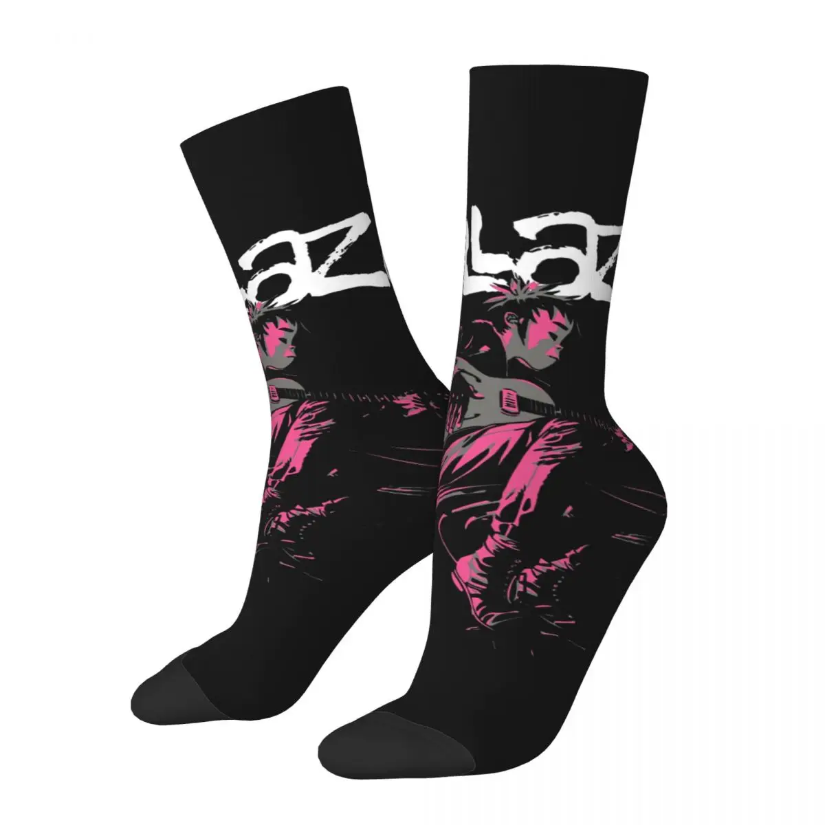 

Funny Happy English Virtual Band Formed In 1998 Men's Socks Retro Harajuku G-Gorillaz Hip Hop Novelty Seamless Crew Crazy Sock
