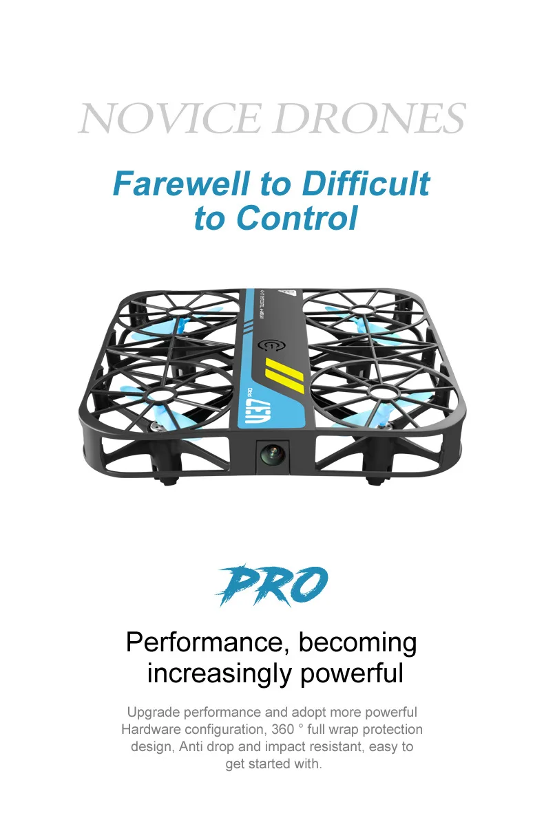 EBOYU V37 RC Drone 2.4G 6 Axis Gyro Wifi FPV 6K HD Camera 3D Flip Crashworthy Structure Altitude Hold Mini RC Quadcopter Toy 3