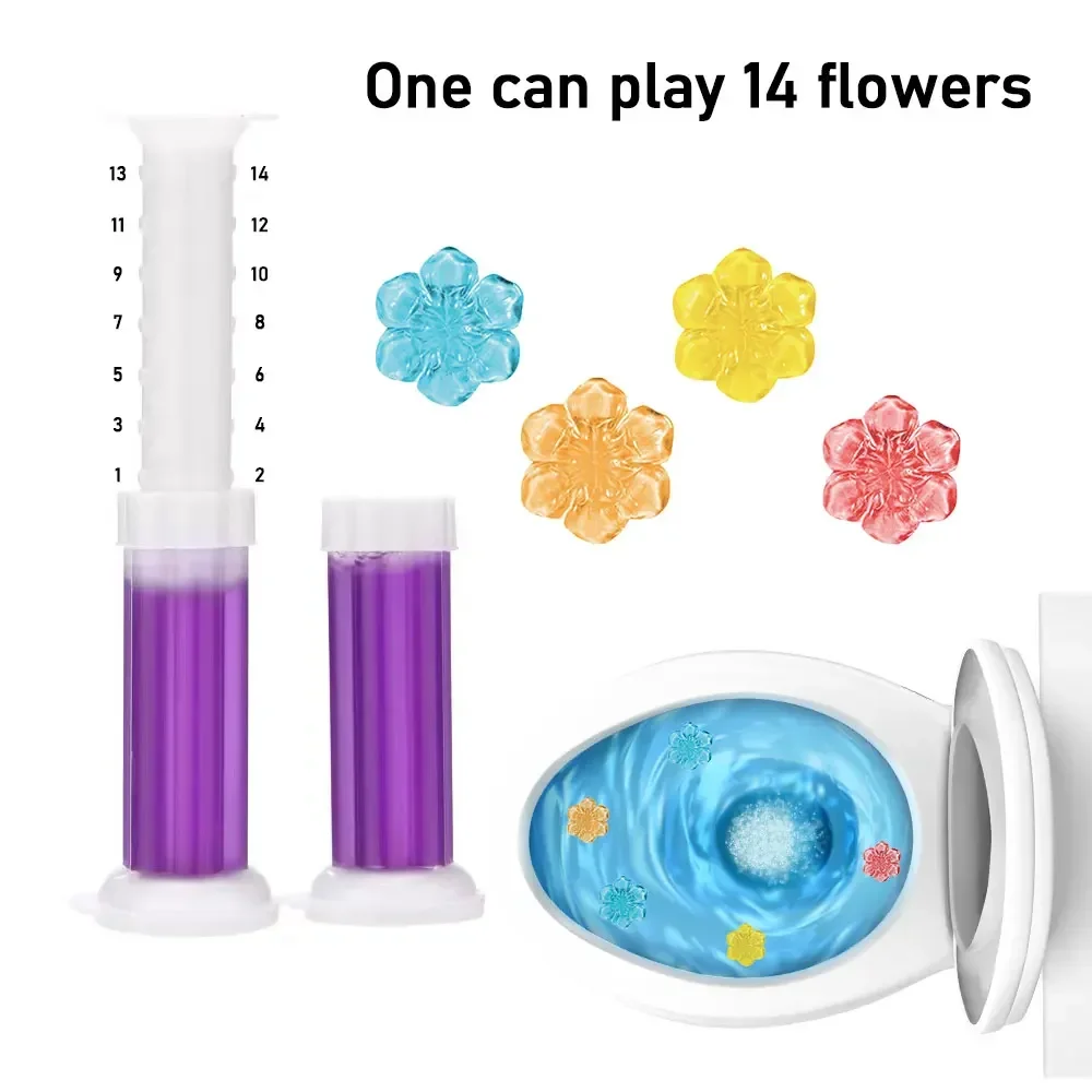 6in 1box floral toilet cleaning gel toilet deodorizing cleaner air freshener aromatherapy deodorizing cleaning and removing odor toilet cleaner gel toilet cleaner