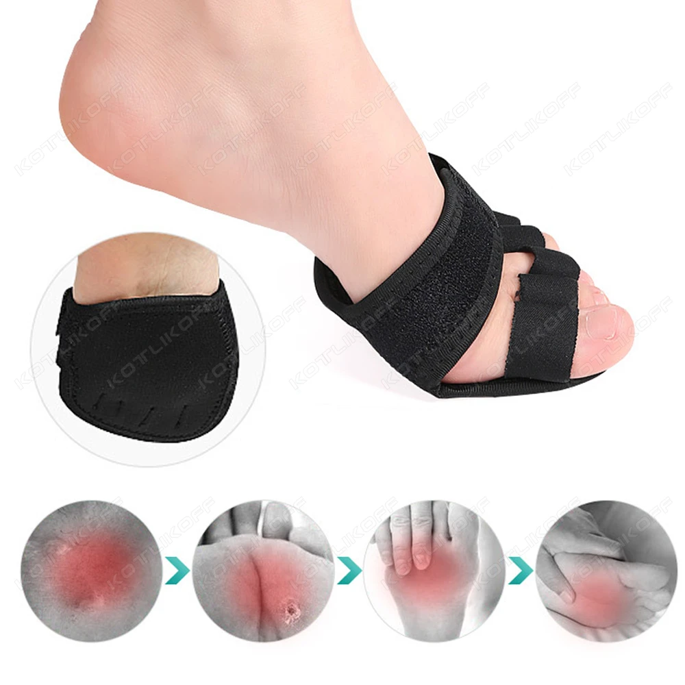 Verstellbares Fünf-Finger-Kissen, Vorfuß-Daumenschutz, Zehenspreizer (Eversion/Überlappend/Hammer), rutschfeste Hallux-Valgus-Pflege – Detail 2