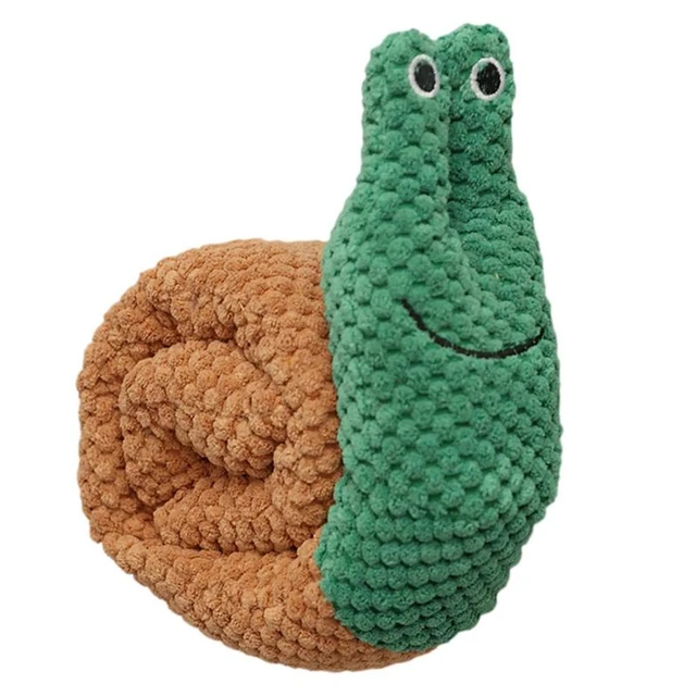 Jouet Escargot en Peluche pour Chien Petit et Moyen Gabarit