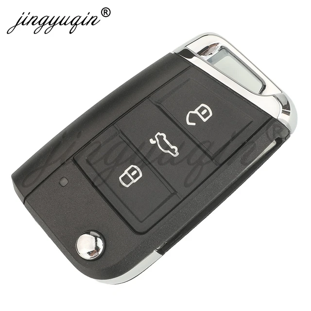 JingyuqinรีโมทกุญแจรถFobสําหรับVolkswagen VW Golf Polo T-CROSS 2017-2021 Skodaที่นั่งHu162t 3 ปุ่มKeylessกรณี 4
