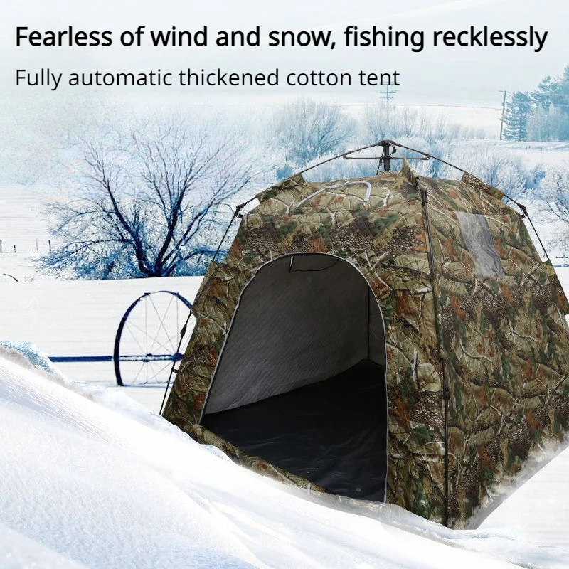 Heighten 1.7m Thick Filling Cotton Layer Ice Fishing Tent Professional Keep Warm Winter