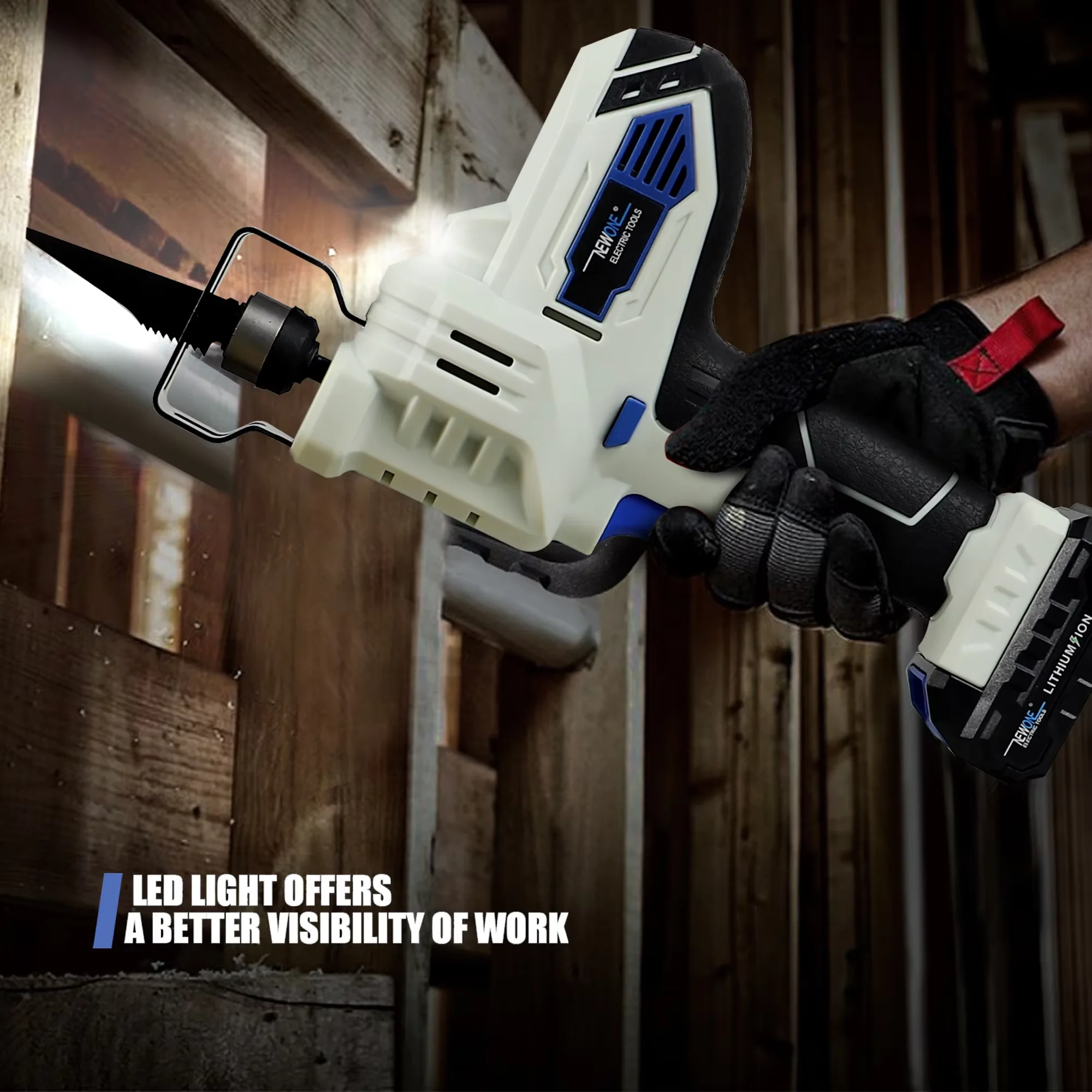 12V NEWONE Cordless Electric Lithium Power tool Portable and rechargeable Hand Reciprocating Saw Saber Saw Multi-function saw