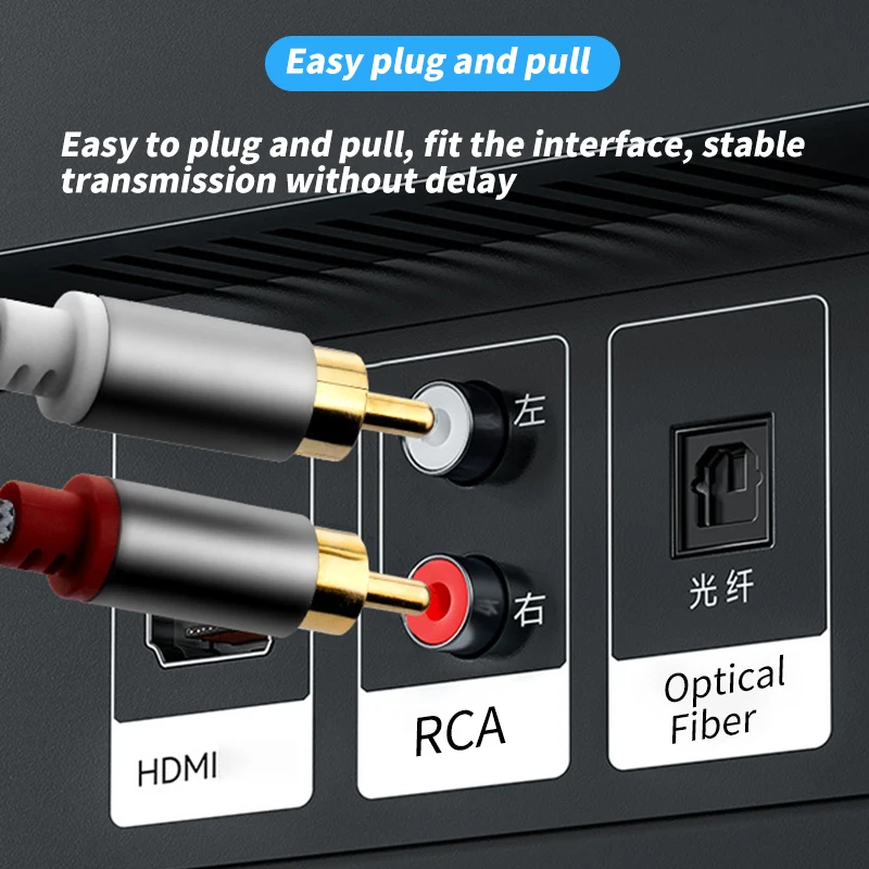 Premium 5m Dual RCA Stereo Audio Cable - Male to Male Connection