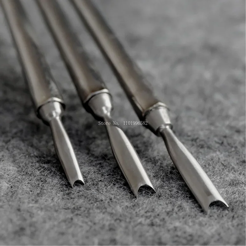 3 Pieces/set Stainless Steel Clay Sculpture Tools DIY Handwork Making Ultra Light Clay Fish Scale/dragon Scale Texture Tools