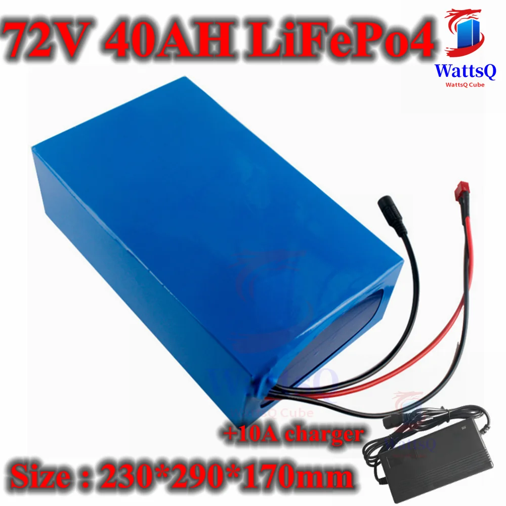 

lithium 72v 40ah lifepo4 battery BMS 24S for 5000w 3500w demo Go Cart vehicle bike scooter Forklift motorcycle +10A charger