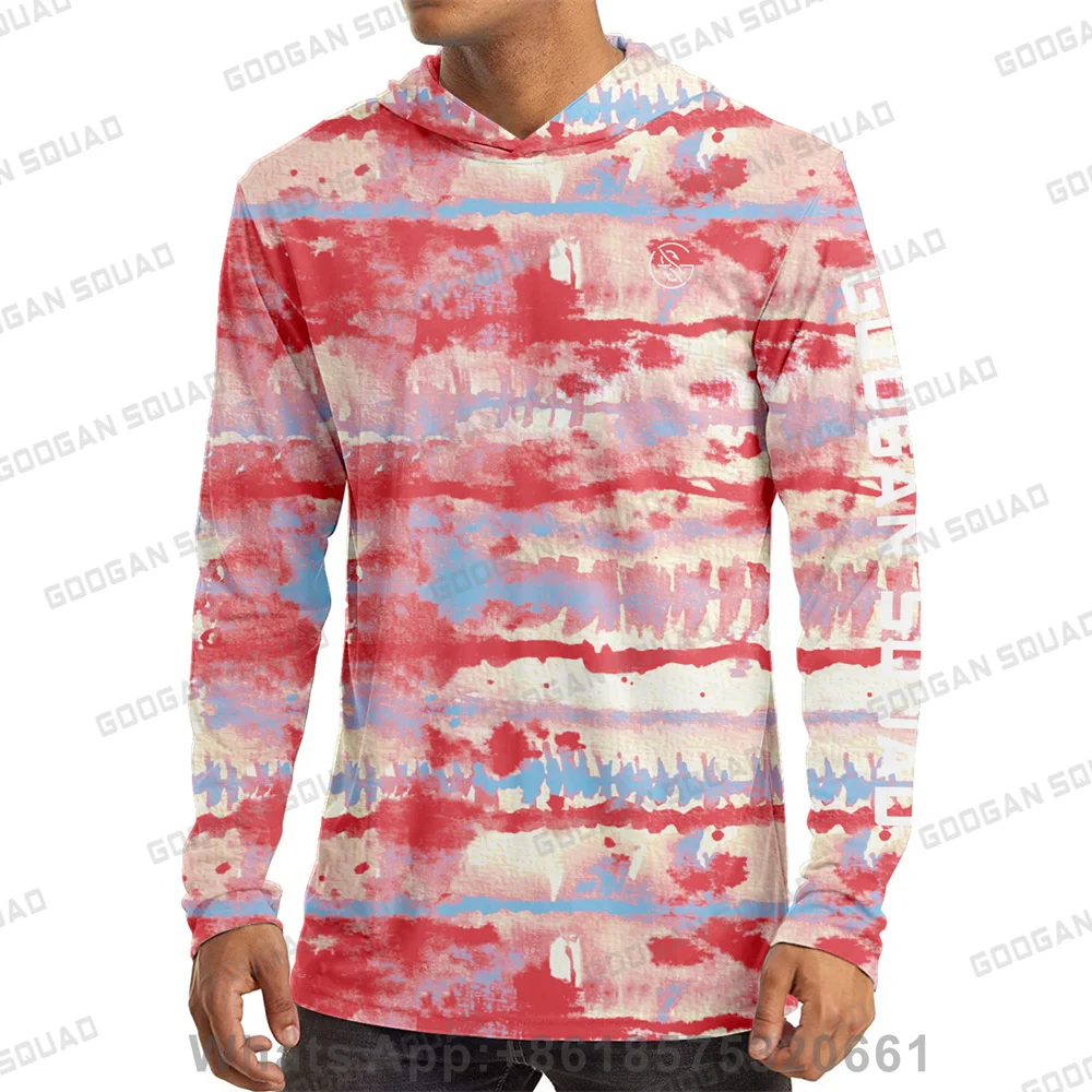 

Googan Squad Fishing Shirts Hoodie Summer Outdoor Men Long Sleeve T Shirt Sun Protection Breathable Hooded Angling Clothing New