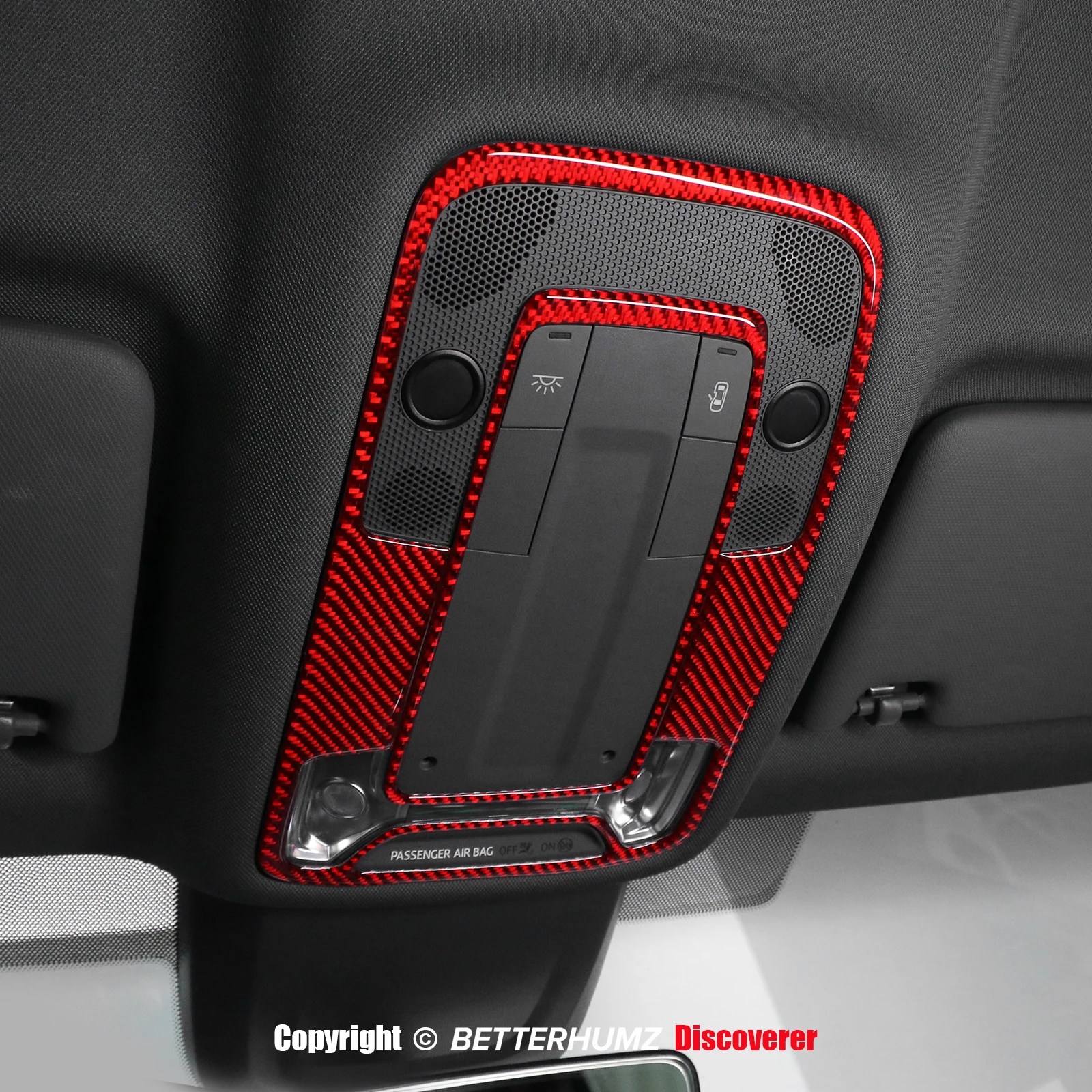 아우디 A3 8Y S3 2021-2025용 리얼 카본 파이버 자동차 앞 루프 독서등 프..