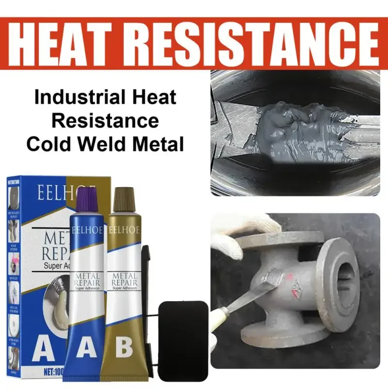 AB Glue Metal Repair Adhesive High Strength Bonding Sealant Weld Seam Metal Adhesive Heat Resistance Strong Casting AB Glue