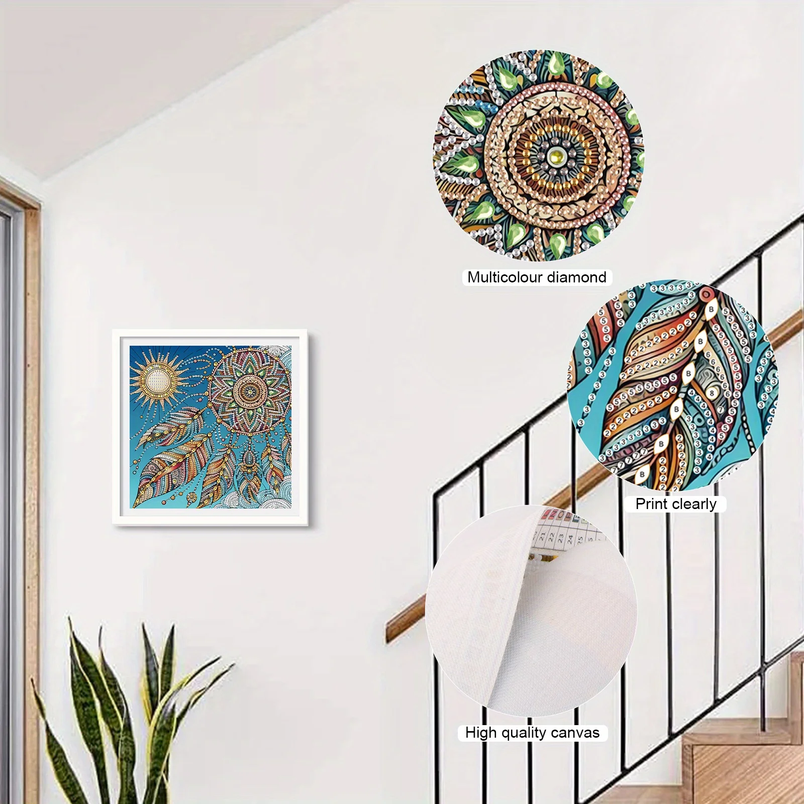 DIY Dreamcatcher Net 5D Special Shape Diamond Art Kits for Beginners Diamond Art Painting Kits for Home Wall Decoration Gift